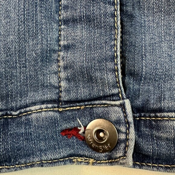 Wrangler Authentics Women's Denim Jacket XL Blue Double Denim Chic Rodeo Earthy - Picture 6 of 13